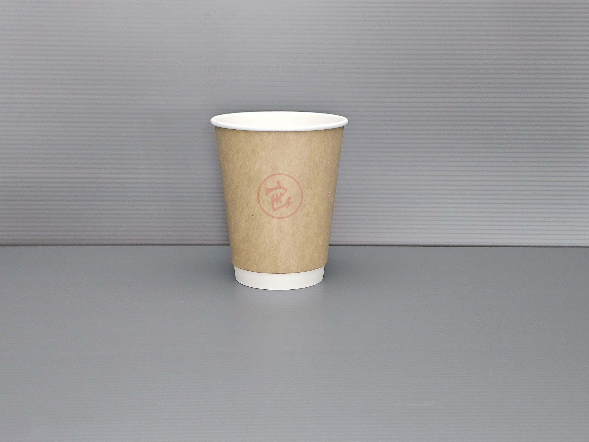 12oz Double Wall Hot Cup (Brown)